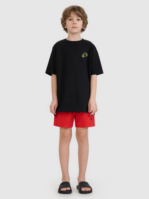 Calções de Banho para Rapaz - Vermelho - 4FJRMM00UBDSM110   