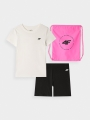 Conjunto F019 (T-shirt + Calções + Saco) para Rapariga - Multicolorido - 4FJWAW24TAPSF019 