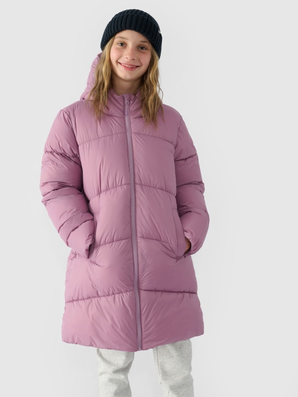 Casaco Acolchoado com Enchimento Sintético para Rapariga - Cor-de-Rosa - 4FJWAW24TDJAF455
