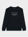Manga comprida regular para rapaz com estampado - preto 4FJWAW24TLONM294 preto - 4FJWAW24TLONM294-20S