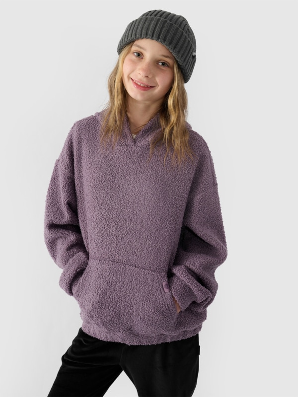 Sweatshirt para Rapariga - Roxo - 4FJWAW24TSWSF1219 