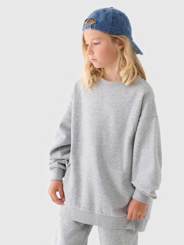 Sweatshirt Unissexo para Criança - Cinzento - 4FJWAW24TSWSU1432 