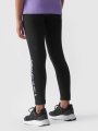 Leggings de malha para rapariga - preto 4FJWAW24TTIGF172 preto - 4FJWAW24TTIGF172-20S