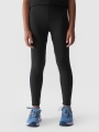 Leggings de malha para rapariga - preto 4FJWAW24TTIGF172 preto - 4FJWAW24TTIGF172-21S