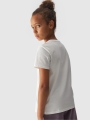 T-shirt de menina com estampado - branco 4FJWAW24TTSHF1545 Branco - 4FJWAW24TTSHF1545-11S