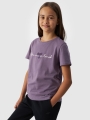 T-shirt de menina com estampado - roxo 4FJWAW24TTSHF1545 violeta - 4FJWAW24TTSHF1545-51S