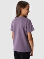 T-shirt de menina com estampado - roxo 4FJWAW24TTSHF1545 violeta - 4FJWAW24TTSHF1545-51S