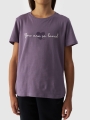 T-shirt de menina com estampado - roxo 4FJWAW24TTSHF1545 violeta - 4FJWAW24TTSHF1545-51S