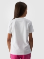 T-shirt de menina com estampado - off-white 4FJWAW24TTSHF1547 Branco - 4FJWAW24TTSHF1547-11S