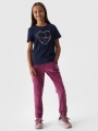 T-shirt de menina com estampado - azul marinho 4FJWAW24TTSHF1547 azul marinho - 4FJWAW24TTSHF1547-31S