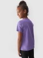 T-shirt de menina com estampado - roxo 4FJWAW24TTSHF1548 violeta - 4FJWAW24TTSHF1548-51S