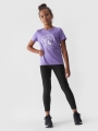 T-shirt de menina com estampado - roxo 4FJWAW24TTSHF1548 violeta - 4FJWAW24TTSHF1548-51S