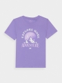 T-shirt de menina com estampado - roxo 4FJWAW24TTSHF1548 violeta - 4FJWAW24TTSHF1548-51S