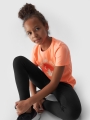 T-shirt de menina com estampado - salmão 4FJWAW24TTSHF1548 laranja - 4FJWAW24TTSHF1548-64N