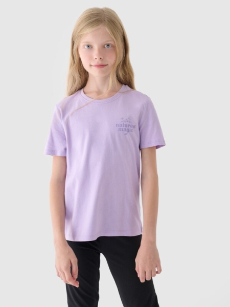 T-shirt 4FJWAW24TTSHF1549 roxa - 4FJWAW24TTSHF1549-52S