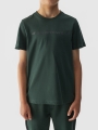 T-shirt normal de rapaz com estampado - verde 4FJWAW24TTSHM1552 Verde - 4FJWAW24TTSHM1552-40S