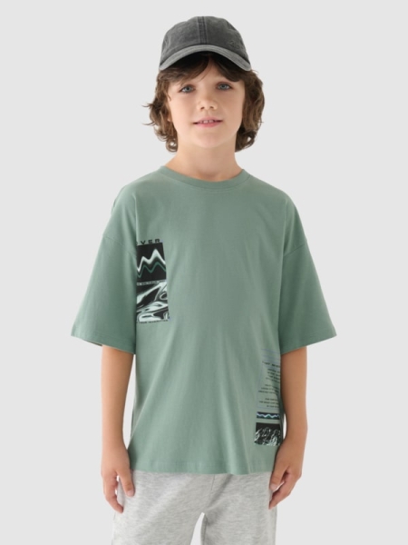 T-shirt para Rapaz - Turquesa - 4FJWAW24TTSHM1557        