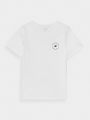 T-shirt normal lisa para rapaz - branca 4FJWAW24TTSHM1859 Branco - 4FJWAW24TTSHM1859-10S