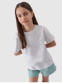 T-shirt lisa para rapariga - cinzenta 4FJWMM00TTSHF2332 cinzenta