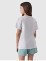 T-shirt lisa para rapariga - cinzenta 4FJWMM00TTSHF2332 cinzenta
