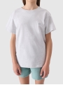 T-shirt lisa para rapariga - cinzenta 4FJWMM00TTSHF2332 cinzenta