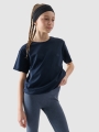 T-shirt lisa de menina - azul marinho 4FJWMM00TTSHF2332 azul marinho