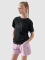 T-shirt oversized com estampado para rapariga - preto 4FJWMM00TTSHF2333 preto