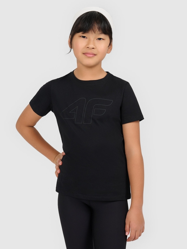 T-shirt Oversize para Rapariga - Preto - 4FJWMM00TTSHF2333                                                        