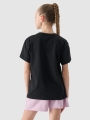 T-shirt oversized com estampado para rapariga - preto 4FJWMM00TTSHF2333 preto