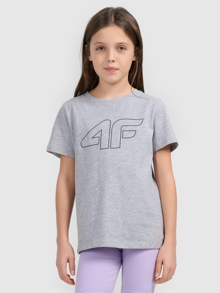 T-shirt Oversize para Rapariga - Cinzento - 4FJWMM00TTSHF2333                                                        