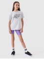 T-shirt oversized com estampado para rapariga - cinzento 4FJWMM00TTSHF2333 cinzento