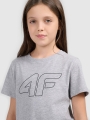 T-shirt Oversize para Rapariga - Cinzento - 4FJWMM00TTSHF2333                                                        