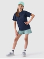 T-shirt oversized com estampado para rapariga - azul marinho 4FJWMM00TTSHF2333 azul marinho