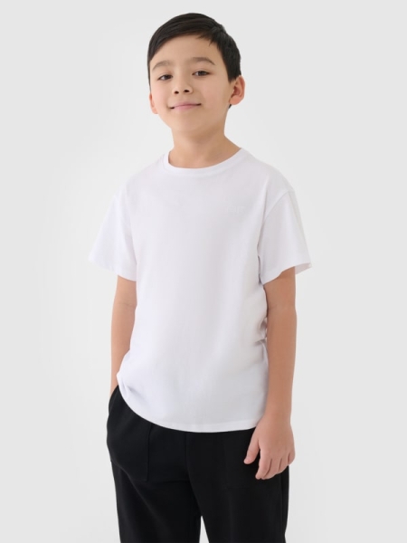 T-shirt lisa para rapaz - branca 4FJWMM00TTSHM2330 Branco
