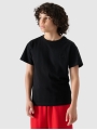 T-shirt simples para rapaz - Preto 4FJWMM00TTSHM2330 preto