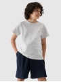 T-shirt simples para rapaz - Cinzento 4FJWMM00TTSHM2330 cinzento
