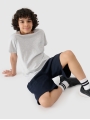 T-shirt simples para rapaz - Cinzento 4FJWMM00TTSHM2330 cinzento