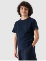 T-shirt lisa para rapaz - azul marinho 4FJWMM00TTSHM2330 azul marinho
