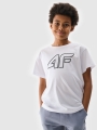 T-shirt estampada para rapaz - Branco 4FJWMM00TTSHM2331 Branco