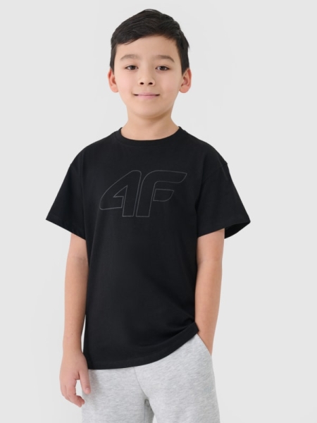 T-shirt estampada para rapaz - Preto 4FJWMM00TTSHM2331 preto
