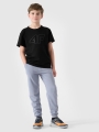 T-shirt estampada para rapaz - Preto 4FJWMM00TTSHM2331 preto