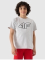 T-shirt estampada para rapaz - cinzento 4FJWMM00TTSHM2331 cinzento