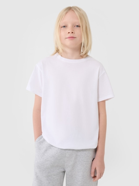T-shirt oversize lisa para rapaz - branca 4FJWMM00TTSHM2362 Branco