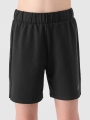 Conjunto desportivo P.E. de secagem rápida para rapaz (T-shirt+calções+saco) - preto 4FJWSS25TAPSM026 preto