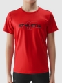 T-shirt desportiva de secagem rápida para rapaz - vermelho 4FJWSS25TFTSM1209 Vermelho