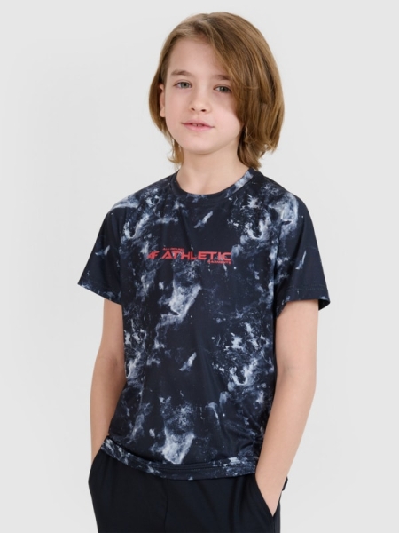 T-shirt desportiva de secagem rápida para rapaz - multicolorida 4FJWSS25TFTSM1210 multicolorida