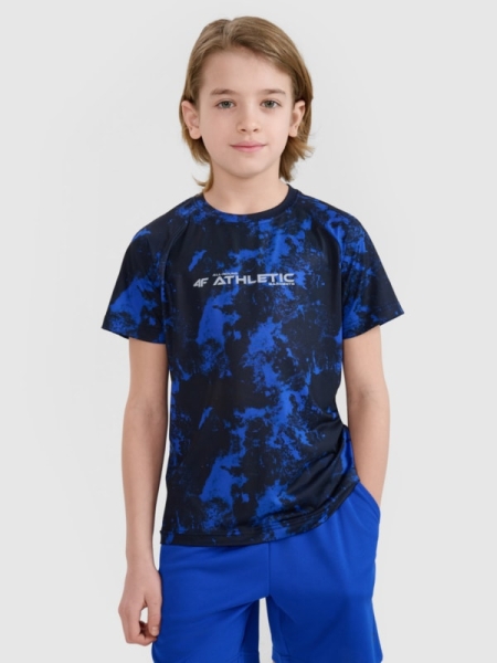 T-shirt desportiva de secagem rápida para rapaz - multicolorida 4FJWSS25TFTSM1210 multicolorida