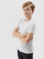 T-shirt desportiva de secagem rápida para rapaz - branca 4FJWSS25TFTSM1438 Branco