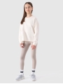 Manga comprida oversize lisa feminina - bege 4FJWSS25TLONF377 Bege