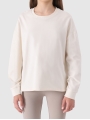 Manga comprida oversize lisa feminina - bege 4FJWSS25TLONF377 Bege